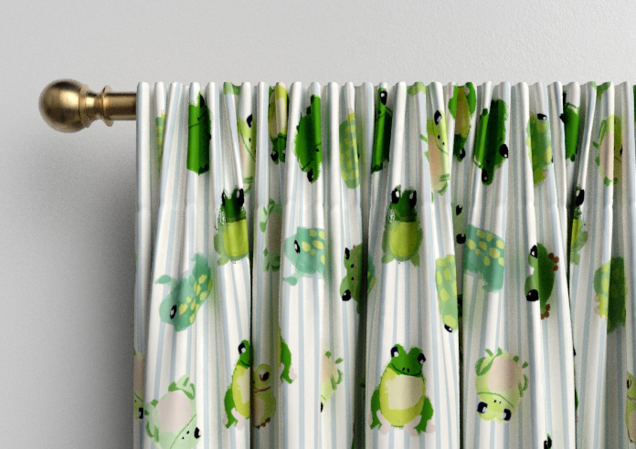 Wee Blue Bell Little Frogs, Pond - Made to Measure Curtains - Image 9
